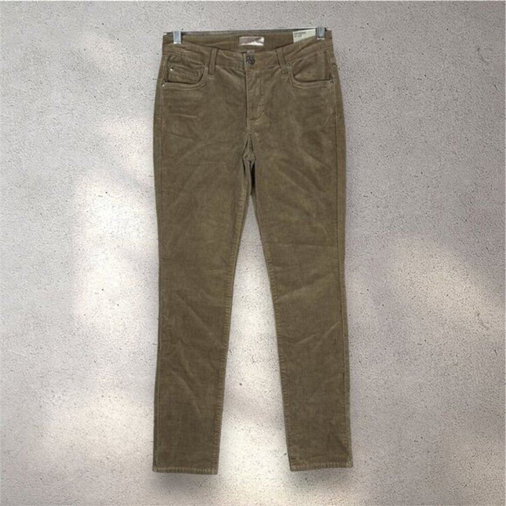 KUT From The Kloth Catherine Boyfriend Jeans Women’s 0 Green Corduroy Preppy Y2k